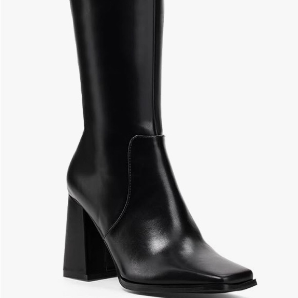 Elegant Black Heeled Boots for Women